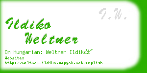 ildiko weltner business card
